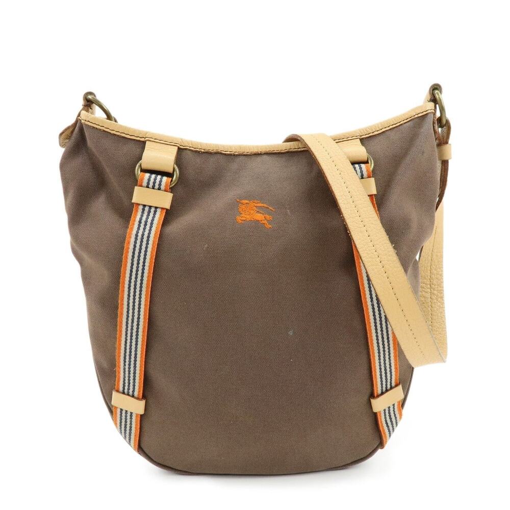 Burberry Blue Label Canvas & Leather Shoulder Bag Brown